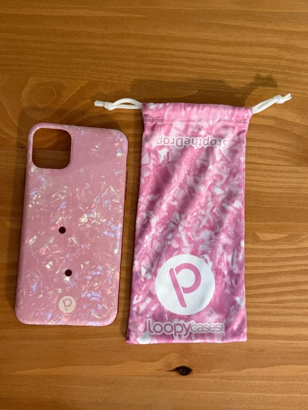 iPhone 11 Pro Max Loopy Case in Pink Opal Shell